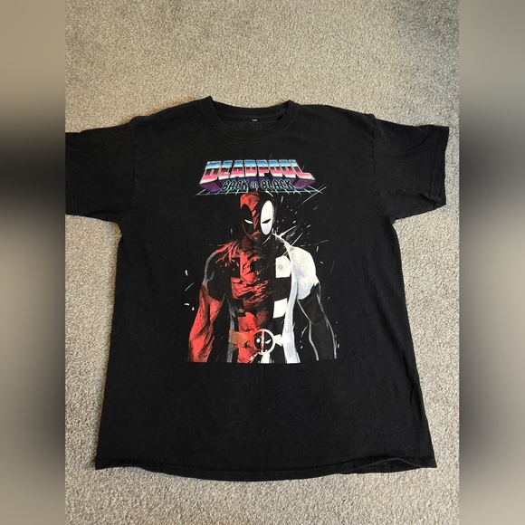 Deadpool Other - Deadpool Back in Black Graphic Tee Unisex Large